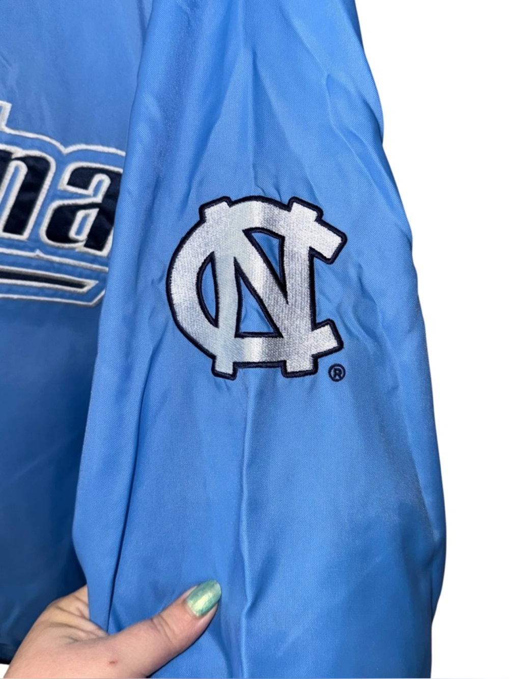 Vintage 90s Starter University Of North Carolina Tar Heels Windbreaker Jacket M - Picture 7 of 16